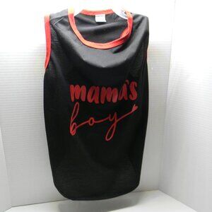 Pet Spirit Dog Shirt Valentine Mama's Boy Black Red Heart Size L NWOT